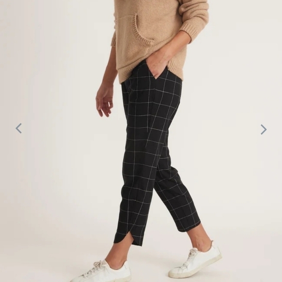 Marine layer Allison Pant in Black Windowpane - Picture 3 of 9